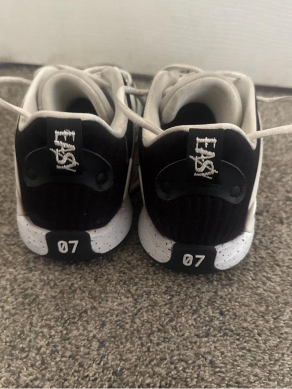 Kids Black and White Athletic Sneakers - Brand Unknown